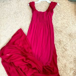 Red mermaid maternity dress. True to size and fits all sizes